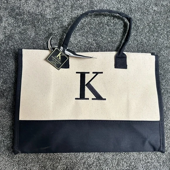 NWT Monogram K Canvas Tote - Picture 1 of 2